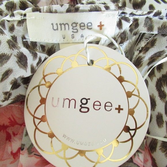 Umgee Kimono Floral Animal Print Boho Peasant Plus - Picture 7 of 8